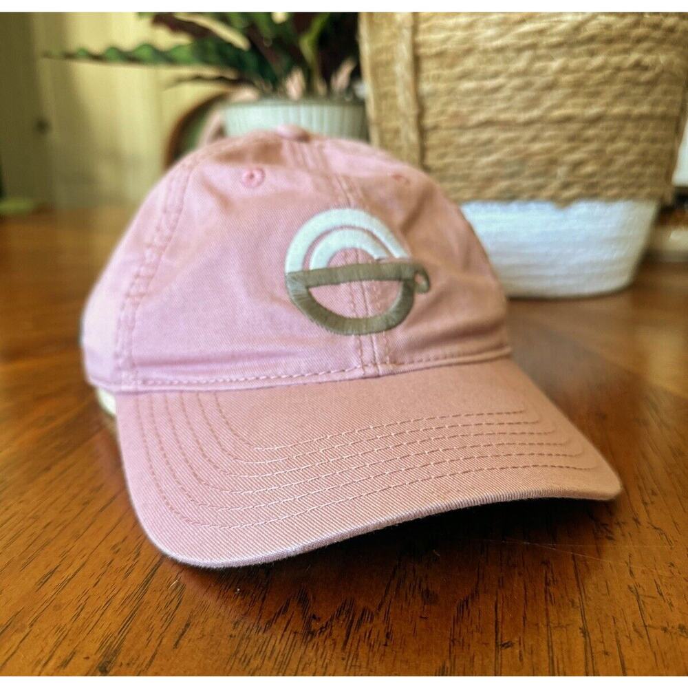 Greater Goods Coffee Baseball Cap‎ Austin TX Dusty Pink Cotton Hat Embroidered